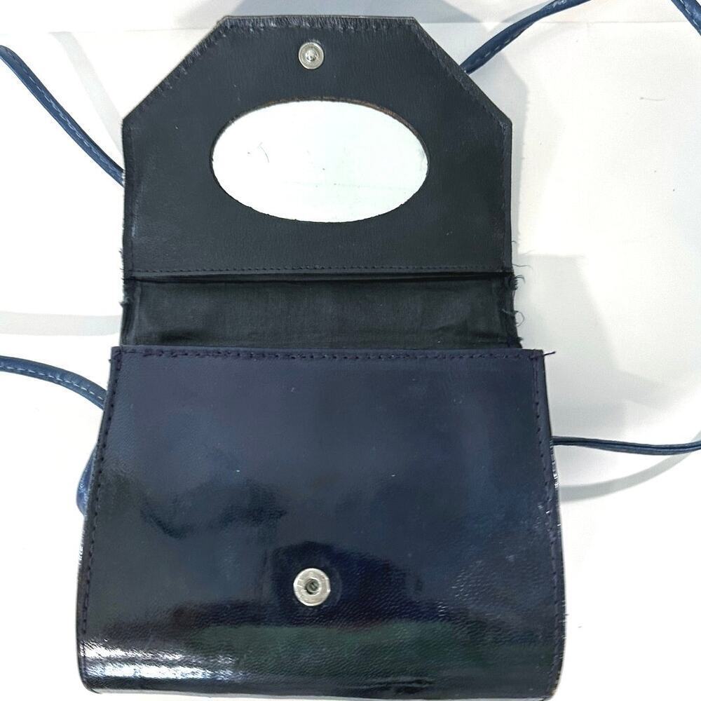 Handmade Vintage University Of Florida UF Leather Small Crossbody Navy Blue Bag - Picture 4 of 7